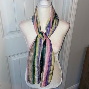 Vintage watercolor oblong scarf